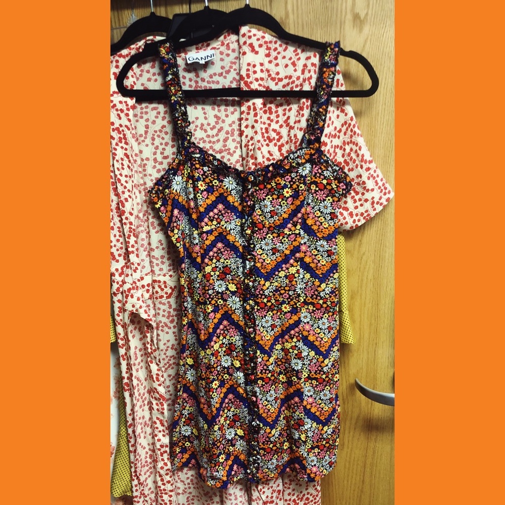 Ruffle Trim mini dress